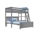 thumbnail image 3 of Max & Lily Solid wood L-Shaped Bunk Bed, Twin over Full with Bookcase for Kids, Grey, 3 of 8