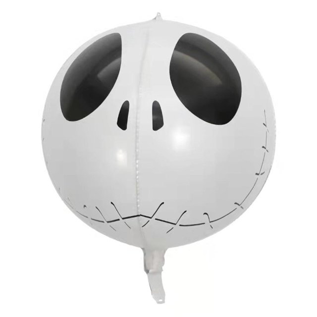 Decoraciones de miedo Globos Globos inflables Accesorios de Halloween (Cabeza de calavera 4D)