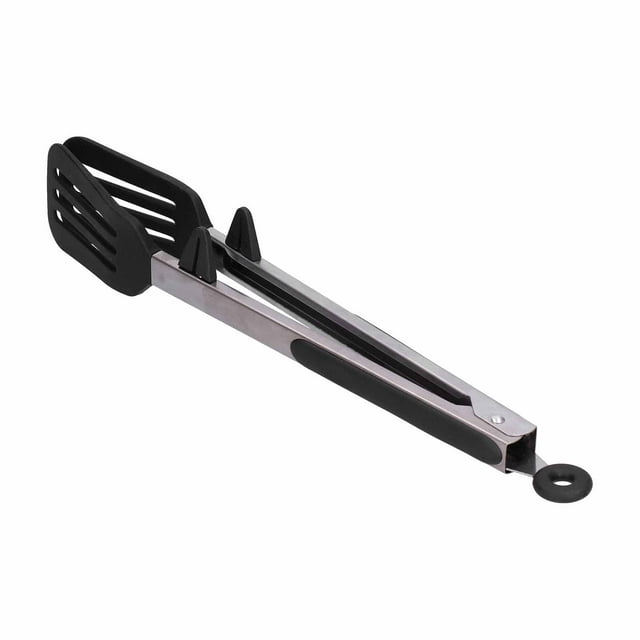 Food Clamp, Spatula Clamp Compact Convenient Durable Multi-purpose For Turning And Carrying Food For Baking Tool 12in Black Bracket