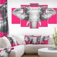 thumbnail image 1 of Elephant with Headphones - Contemporary Animal Art Canvas, 1 of 3