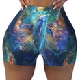 thumbnail image 2 of Balery Colorful Winged Dolphin Pantalones cortos de entrenamiento estampados para mujer, sin costuras, ajustados, para gimnasio, yoga, correr, deportes, ejercicio activo, fitness.-Large, 2 of 8