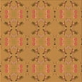 thumbnail image 1 of Ahgly Company Machine Washable Indoor Square Transitional Dark Orange Area Rugs, 6' Square, 1 of 7