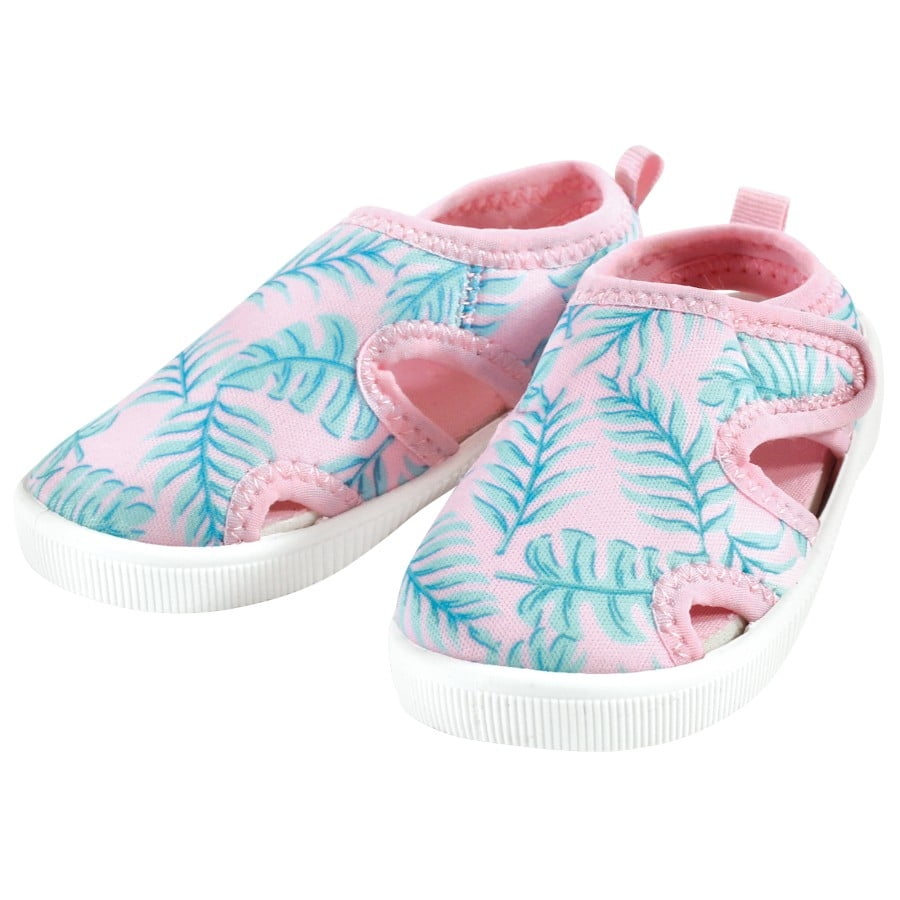 Hudson Baby Infant, Toddler and Kids Girl Sandal and Water Shoe, Pink Palm Leaf, 5 Toddler