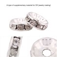 thumbnail image 6 of Mgaxyff Loose Spacer Bead, Alloy Bead, 2Colors 2Sizes 100pcs/set Alloy Rhinestone Loose Charm Spacer Bead for Jewelry Making, 6 of 8