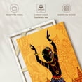 thumbnail image 6 of Elephant Stock Indian Classical Dance Wall Art - Vertical Canvas Wall Art - Living Room Wall Decor - Dance Canvas - Black And Orange Decor - 30" x 45", 6 of 8
