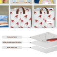 thumbnail image 4 of Yayeee Foldable Storage Basket for Shelves with Handles Set of 2 Waterproof Cloth Bins, Cute Santa Hats Pattern, 4 of 7