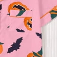 thumbnail image 5 of JAJAHO Kids Halloween Pajamas Set Boys Girls Short Sleeve Pumpkin Pajama Button Down 2 Piece Pjs 3-14Y, 5 of 9