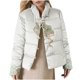 thumbnail image 2 of Parkas de manga larga para mujer, estilo otoño/invierno, con bordado de felpa y cuello alto, chaqueta acolchada con mangas largas, abrigo para mujer, 2 of 7