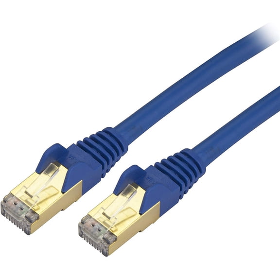 StarTech C6ASPAT8BL Cat 6a Shielded Patch Cable 8 ft Blue