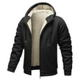 thumbnail image 6 of Horkkom Fleece Hoodie Men Fuzzy Drawstring Zip Up Hoodie Warm Long Sleeve Winter Jackets S, 6 of 7