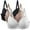 Multicolor, variant on 3 Pack Plus Size Bras for Women Basic Lace T-Shirt Bra Embroidered Glossy Comfortable Breathable Push Up Bra Underwear No Rims White 4XL