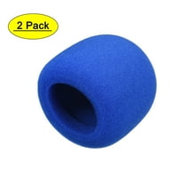 Uxcell 2.76inch Thicken Ball Type Mic Cover Headset Windscreen Foam Blue  2 pcs