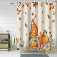 thumbnail image 2 of Fall Shower Curtain Gnome Pumpkin Shower Curtains for Bathroom Sunflower Maple Leaf Bath Curtains Sets with Hooks for Autumn Thanksgiving Seasonal Decor Polyester Waterproof Small Stall 36" X 72", 2 of 6