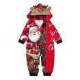 thumbnail image 2 of Odeerbi Christmas Onesie Pajamas for Family Holiday Sleep Jumpsuit Long Sleeve Family Christmas Pajamas Matching Sets Infant Printed Loungewear Jumpsuit Sleepwear Xmas PJs Set Red, 2 of 5