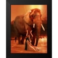thumbnail image 2 of Babette 15x18 Black Modern Framed Museum Art Print Titled - Elephant Ritual, 2 of 5