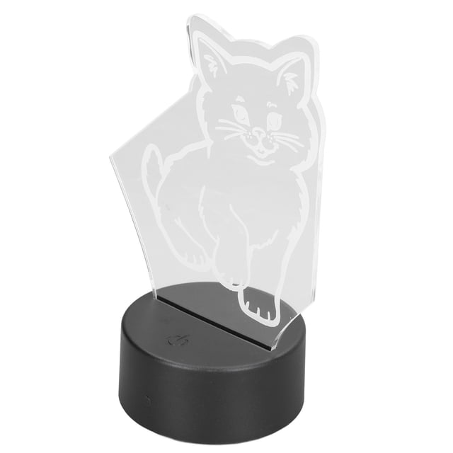 Ccdes 3D Light,3D Night Light,3D Cat Lamp 3D LED Adjustable Colors Soft Warm Light Safe Durable Easy Operation USB Or Battery 3D Night Light