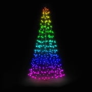 Twinkly Light Tree App-controlled Flag-pole Christmas Tree 300 RGB+W 6.6-Ft w/Pole