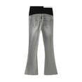 thumbnail image 5 of qelini Maternity Jeans Plus Size over Belly for Women Flare Leg Demin Pants Elastic Stretchy Full Length Pants, 5 of 7