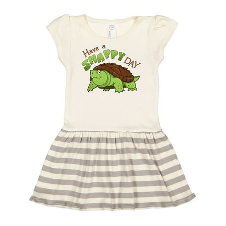 

Inktastic Have a Snappy Day- cute turtle Gift Toddler Girl Dress