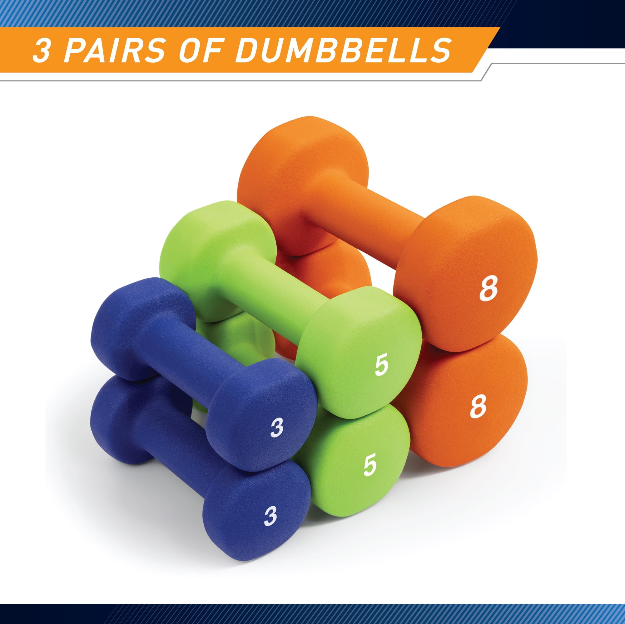 32lb Neoprene Dumbbell Set With Rack