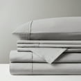 thumbnail image 2 of Madison Park 7-piece 800 Thread Count Cotton Blend Sateen Sheet Set, Split King - Grey, Resistant to fading, shrinking and wrinkles, 2 of 7