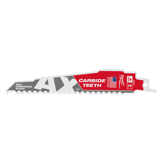 Milwaukee Tool SAWZALL The AX 5 TPI 6" Carbide Blades - 1PK
