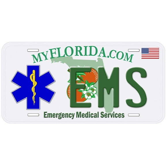 Florida EMS Novelty Car Auto License Plate