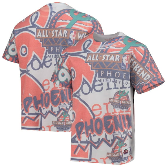 Men's Mitchell & Ness White 1995 NBA All-Star Game Hardwood Classics Jumbotron T-Shirt