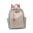 thumbnail image 4 of Mochila para niñas, moderna, de nailon resistente, con correas de hombro ajustables, ideal para el día a día. Gris, 4 of 7
