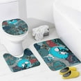 thumbnail image 4 of Juego de 4 cortinas de ducha de El asombroso mundo de Gumball con alfombrillas antideslizantes, tapa de inodoro y alfombrilla de baño, cortina de ducha impermeable con dibujos animados para niños con, 4 of 8