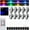10 lights, variant on Vevall Wireless Car LEDs, 4PCS Wireless Car Footwell Lights, Wireless LED Strobe Lights with 8 Colors 10 Modes, Rechargeable Powered Mini Light Kit for Cars Motorcycle Drone Aircraft Bike