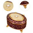 thumbnail image 6 of freneci Metal Jewelry Box Trinket Organizer Vintage Decorative Jewelry Storage Box Desk Jewelry Case Keepsake Box for Bracelets Violet, 6 of 8