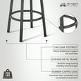 thumbnail image 3 of Armen Living Lorin30" Bar Height Swivel Bar Stool in Java Finish and Chocolate Faux Leather, 3 of 13
