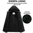 thumbnail image 3 of WenVen Men's Winter Coat Hooded Puffer Coat Warm Outerwear Jacket with Hood Grey L, 3 of 9