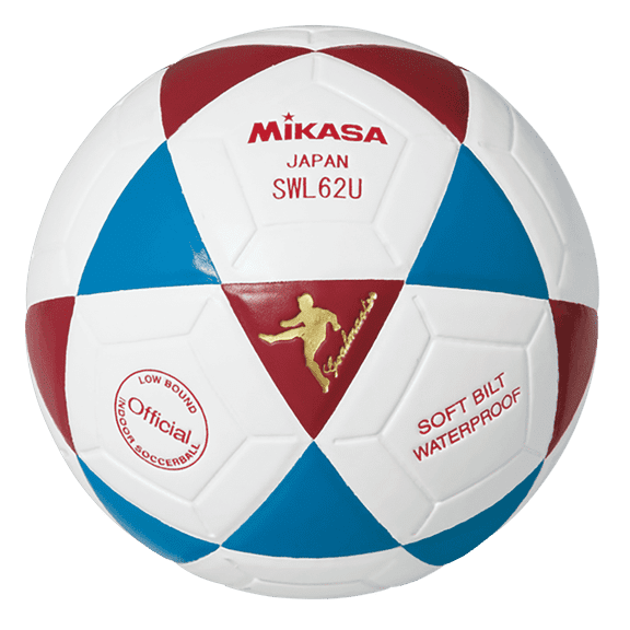 Mikasa Soccer Ball SWL62 Futsal Low Bounce Blue Size 4 Blue & Red