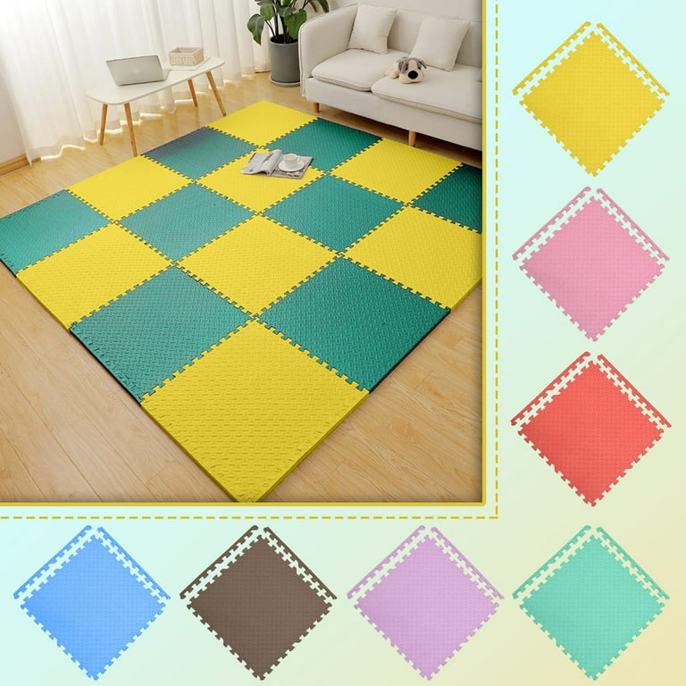 JIASONJY EVA Foam Puzzle Play Mat for Baby Non Toxic