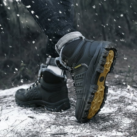 

Men‘s Fashion Snow Boots Waterproof Non-slip Warm Fleece Comfortable Shoes For Outdoor Hiking Climbing Adventure Winter