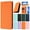 Orange, variant on For BLU View 5/BLU View 5 Pro  Wallet Case with RFID Blocking Credit Card Holder,PU Leather Folio Flip Kickstand Protective Shockproof Cover