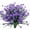 Purple, variant on Artificial Outdoor Flowers 8 Bundles Fake Greenery Shrubs for Garden Porch Decoration No Maintenance Uv Resistant Plastic Plants for Home Outdoor Scene Lifelike Green Foliage Bushes Set Of 8