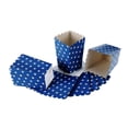thumbnail image 3 of LOLIPPYY 24Pcs Popcorn Holder Blue with White Dots Square Eco Friendly Food Storage Snack Container for Parties, 3 of 4