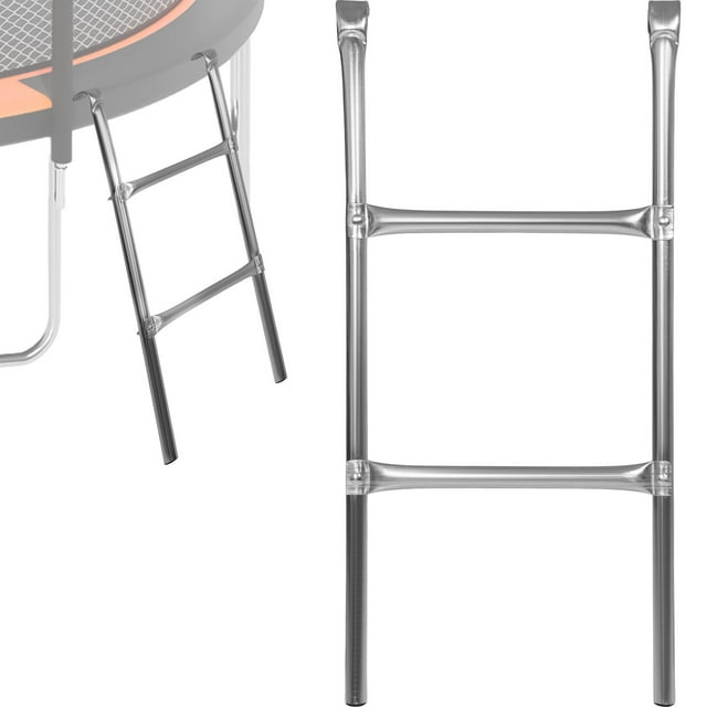 Escalera Trampolin Universal De 2 Pasos Peldaños Acero Reforzado Little Monkey Uso Exterior Compatible Diferentes Medidas