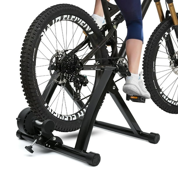 Camtoa Indoor Bike Trainer Stand Bicycle Exercise Magnetic Stand With Noise Reduction Wheel For Indoor Exercise Riding Portable Walmart Com Walmart Com
