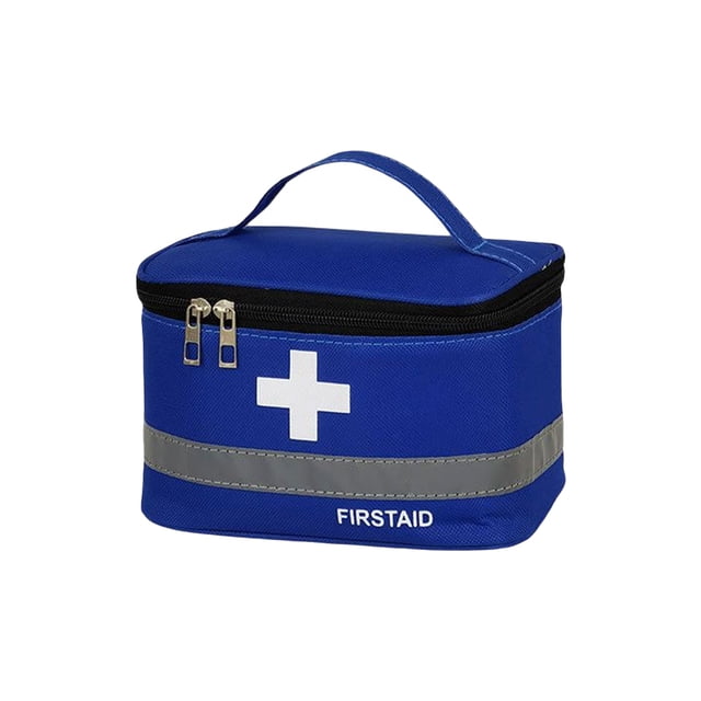 Bolsa de botiquín de primeros auxilios portátil, ligera, impermeable, bolsas de medicina, tela Oxford, caja médica, cocina, negocios al aire Almacenamiento y organización del hogar Azul Medio Bewildely HA077081-04