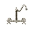 thumbnail image 4 of Whitehaus WHKWCR3-9402-NT-BN Vintage Iii Plus 1.5 GPM Wall Mounted Bridge Kitchen Faucet -, 4 of 4