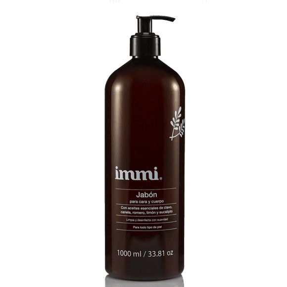 jabón liquido para cara y cuerpo de 1000 ml immi jabón liquido para ducha 1 litro immi