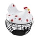 thumbnail image 5 of Cesta para huevos con forma de gallina, soporte de cerámica para huevos con forma de gallina, ideal para la despensa. Estilo A, 5 of 9
