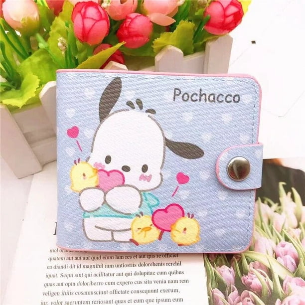 Sanrio-llaveros de billetera de cuero PU, bolso de tarjeta de My Melody, Hello Kitty Pocketbook, Kuromi, Cinnamoroll