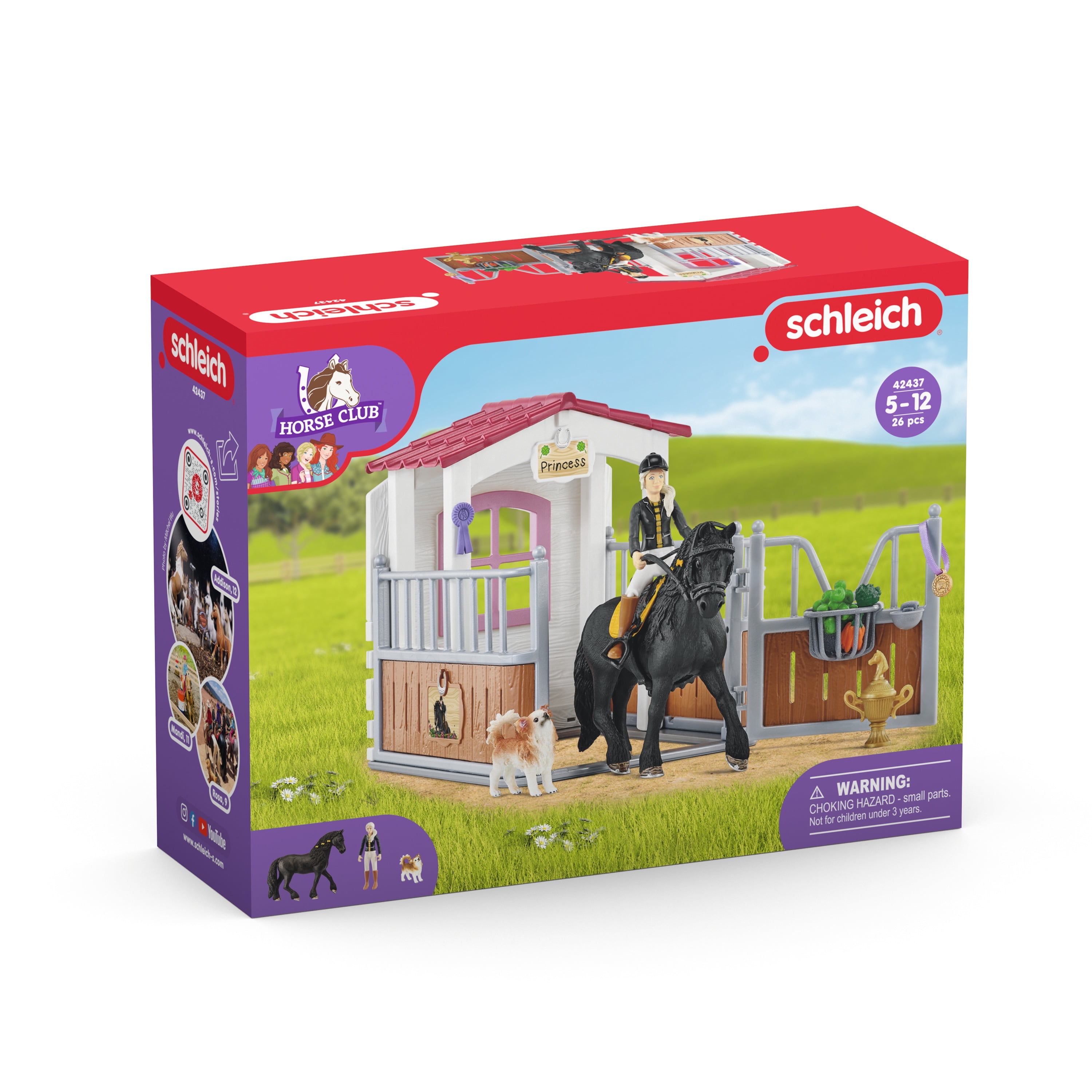 SCHLEICH HORSE CLUB | Sofia & Blossom 42540 | Personaggio femminile snodabile | con accessori per cavalli | Regalo per bambine e bambini | Giocattolo da 5 anni | 10 pezzi | Esclusivo