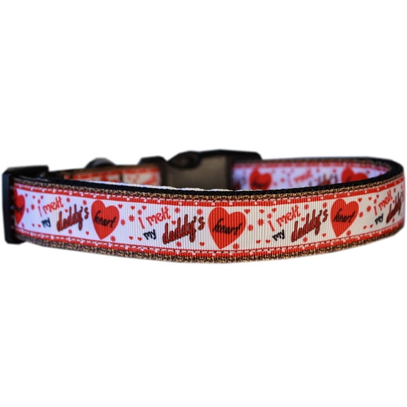 Pet Dog Cat Nylon Collar or Leash, "Melt Daddy's Heart"