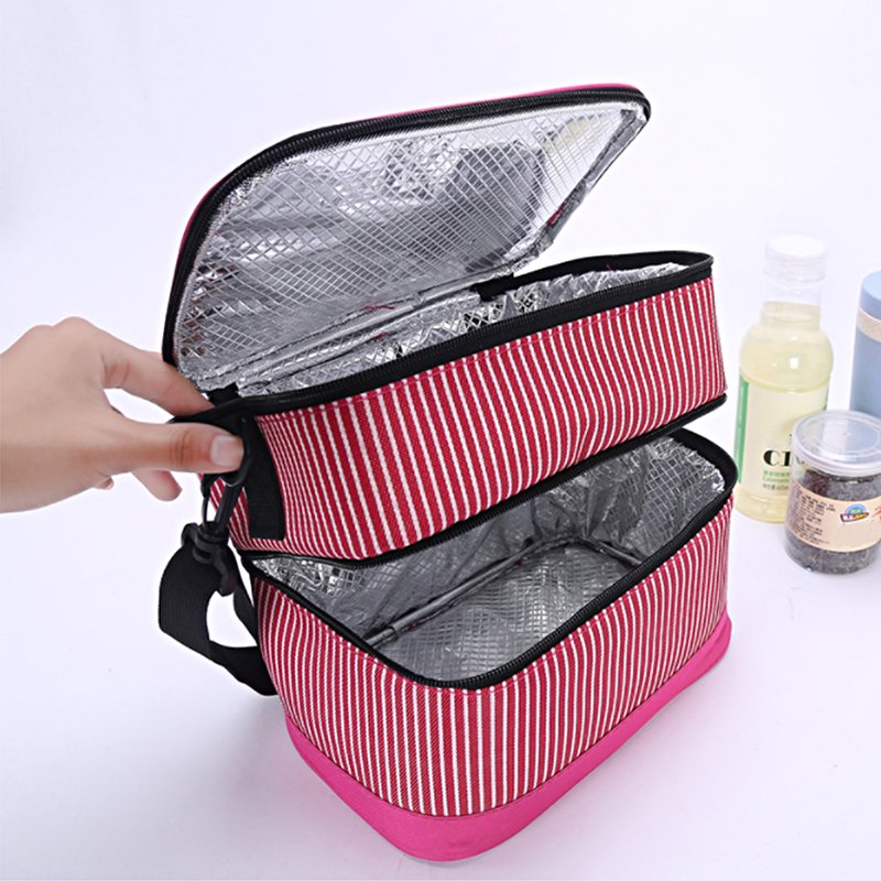 dual compartment lunch tote